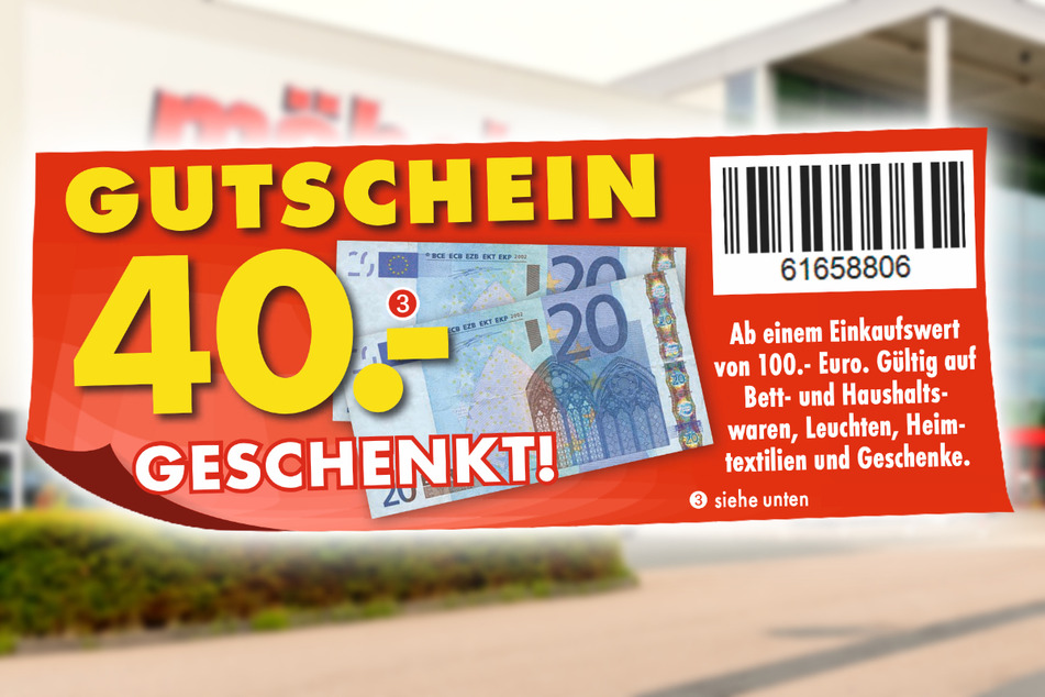 Hier klicken und 40 Euro Gutschein downloaden.