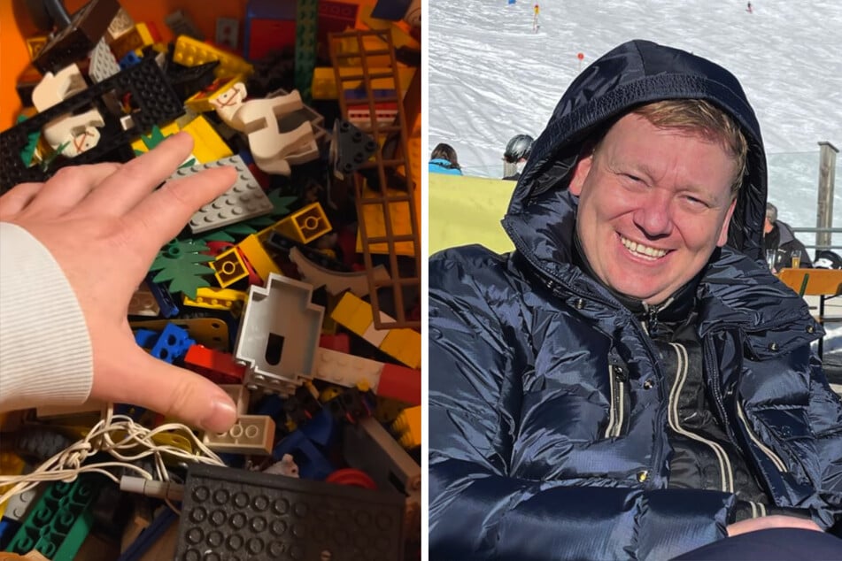 Um seinem Sohn eine Freude zu bereiten, kramte Knossi (36) am Samstagnachmittag eine Kiste voller Lego vom Dachboden!
