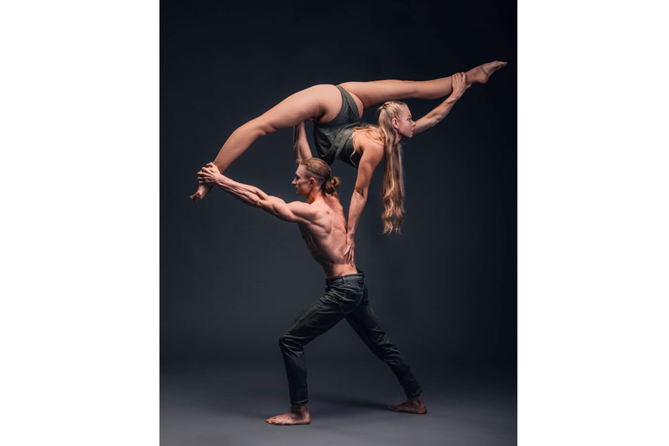 Das "Duo LuC" aus Deutschand vereint Spitzensport und Akrobatik.