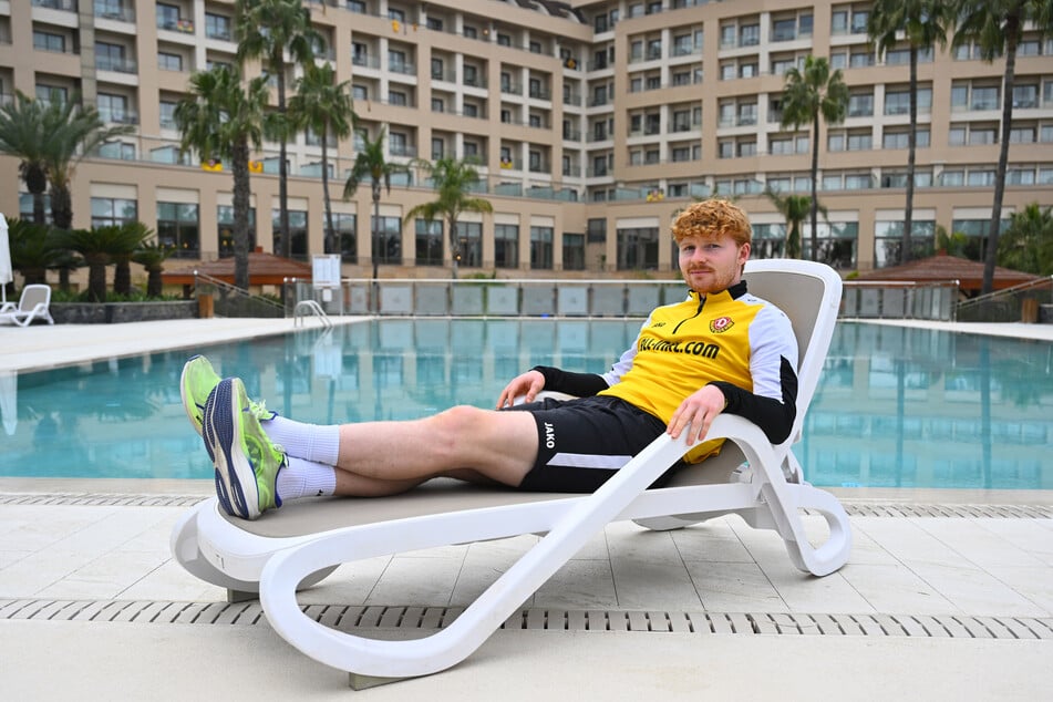 Kam im Januar nach Dresden und war schon im Camp in Antalya dabei: Robert Wagner (22). So entspannt wie damals am Pool soll es für ihn erst im Urlaub wieder zugehen. Gegen sein Ex-Team heißt es am Sonntag Vollgas und drei Punkte.