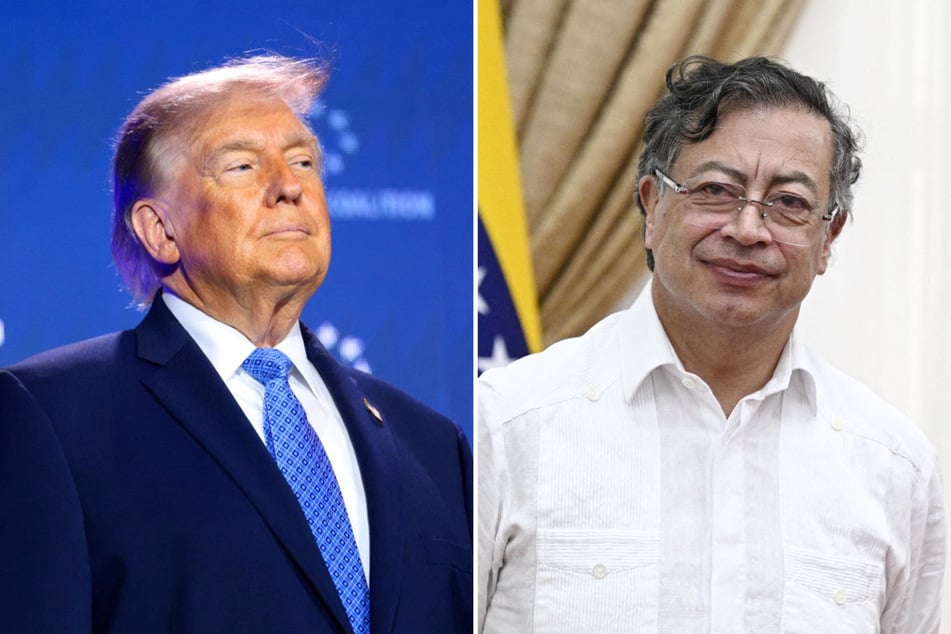 As Colombia's President Gustavo Petro (r.) prepares to leave office, he said on Friday he had a "friendly conversation" with US counterpart Donald Trump.