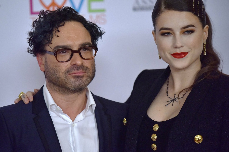 Happier times: Johnny Galecki and Alaina Meyer together in Beverly Hills, California on May 10, 2019.