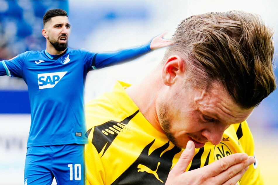 Munas Dabbur (l.) war nach der strapaziösen Länderspielreise nur fit genug für einen Kurzeinsatz gegen den BVB, bei dem sich Lukasz Piszczek früh und äußerst unglücklich am Auge verletzte.