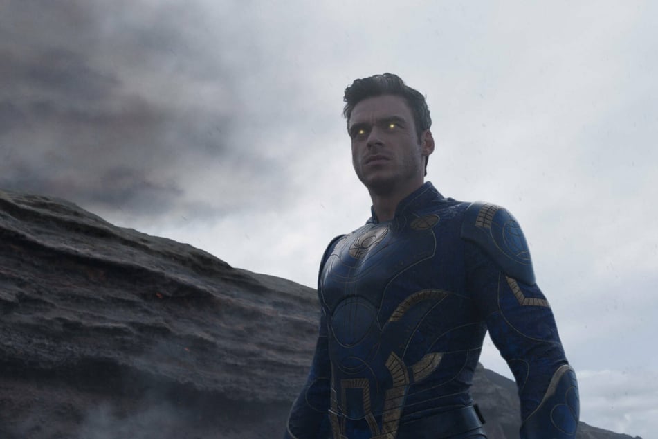 Richard Madden plays Ikaris, who has powers similar to Superman's in Marvel's Eternals.