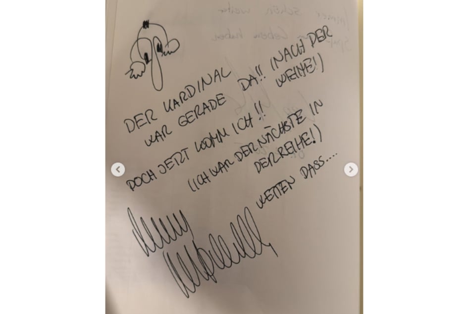 Gottschalk verewigte sich im Gästebuch vom "Braustüberl Tegernsee".