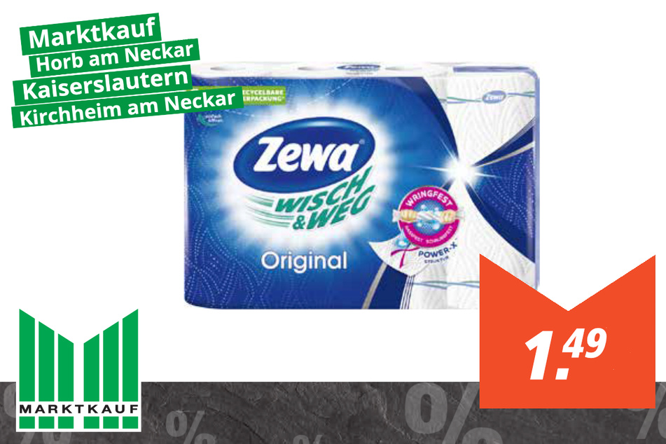 Zewa Wisch & Weg
Küchentücher für 1,49 Euro