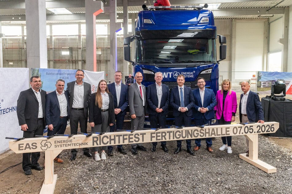 Richtfest mit dem Ministerpräsidenten.