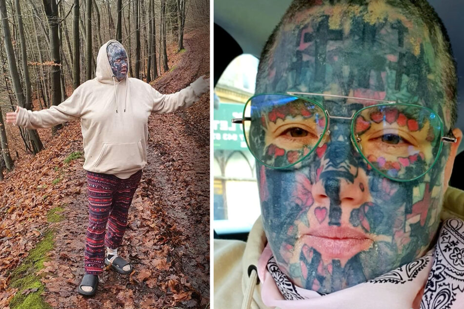 Frau mit 800 Tattoos nach Make-up-Transformation: Familie in Schock, Kinder weinen