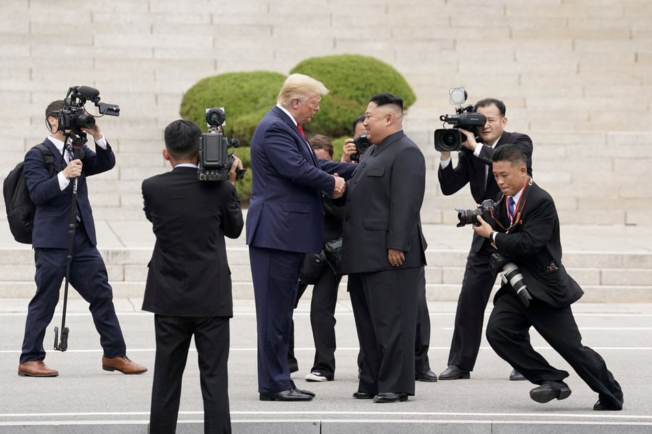 US President Donald Trump called North Korea "sort of a nuclear power" as he traveled to Asia on a trip that could feature a meeting with Kim Jong-un (file photo).