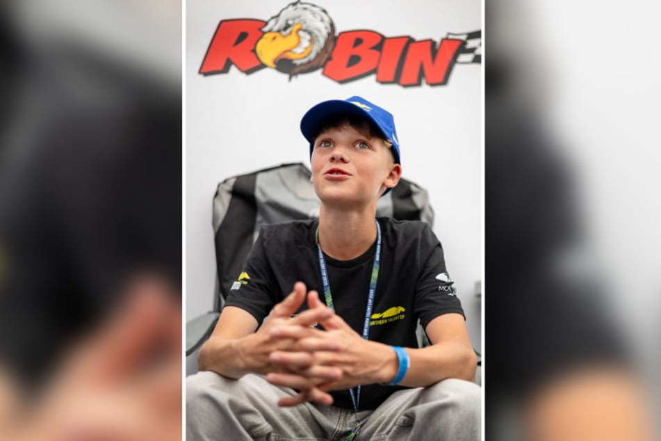 Robin Siegert (14) participa en la Northern Talent Cup en el Sachsenring.