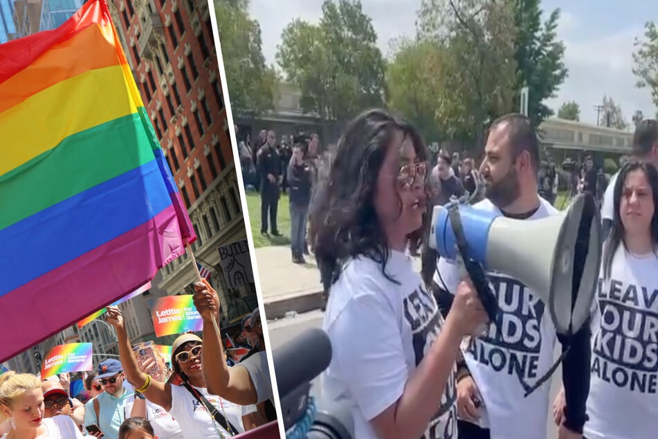 Massen-Schlägerei vor Grundschule: Erboste Eltern und LGBTQ-Anhänger gehen aufeinander los