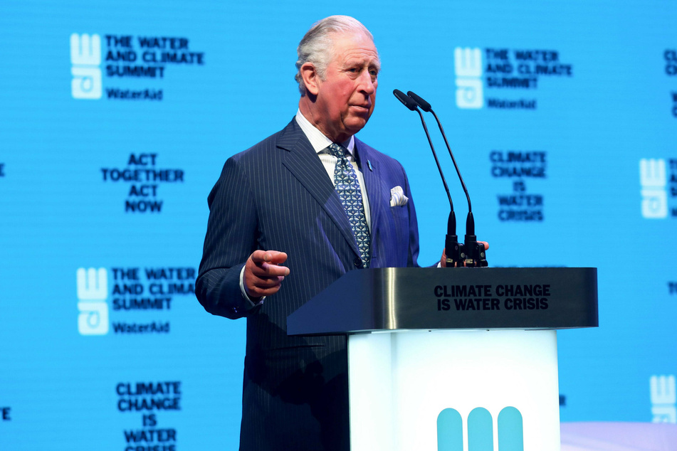 Prince Charles of Wales at the WaterAid charity's Water and Climate event in London in March 2020.