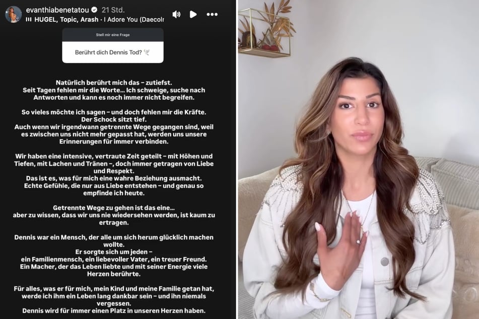 Eva Benetatou (33) ist die Ex-Freundin des mutmaßlich verstorbenen Dennis Kessmeyer und offenbarte in ihrer Instagram-Story ihre Trauer.