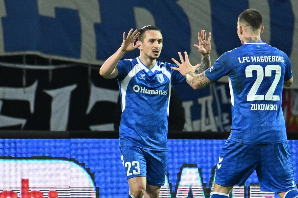 Baris Atik (l.) und Mateusz Zukowski (r.) durften sich beide zum Torschützen küren.