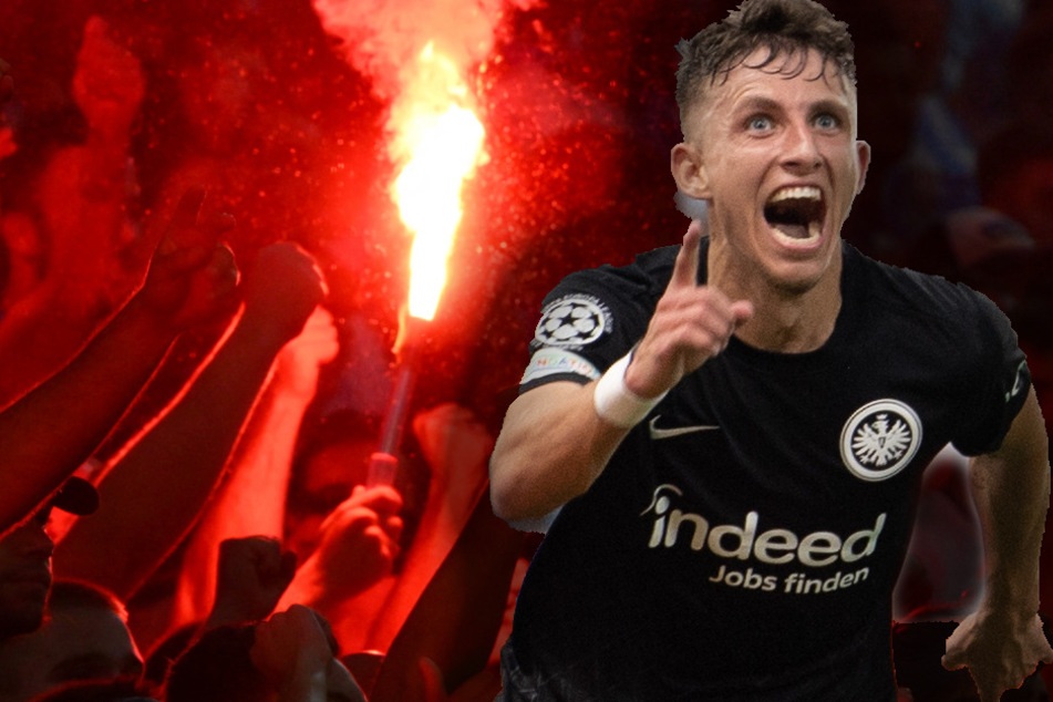 Jesper Lindström (22) hatte mit seinem Treffer zum 1:0 den Sieg für Eintracht Frankfurt bei Olympique Marseille klargemacht. Derweil brach auf den Rängen die Hölle los.