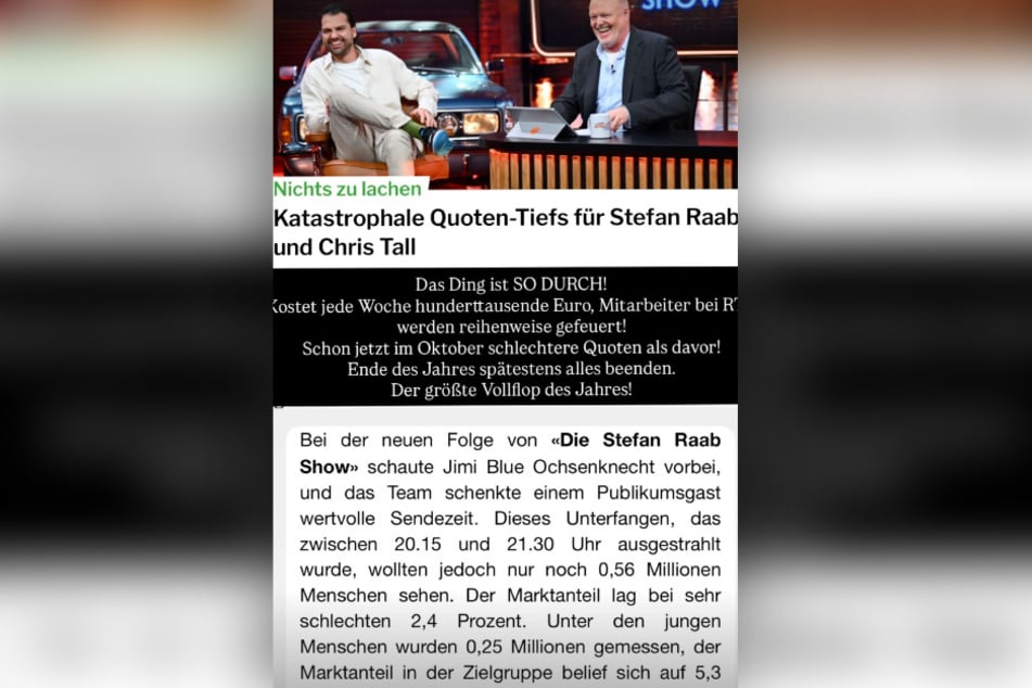 In seiner Instagram-Story machte Oliver Pocher (47) seinen Unmut über Stefan Raab und RTL deutlich.