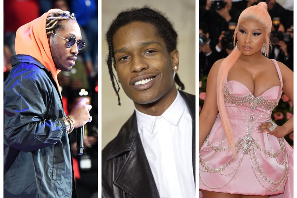 (From l. to r.) Future, A$AP Rocky, and Nicki Minaj are set to headline this year's Rolling Loud music festival in New York.