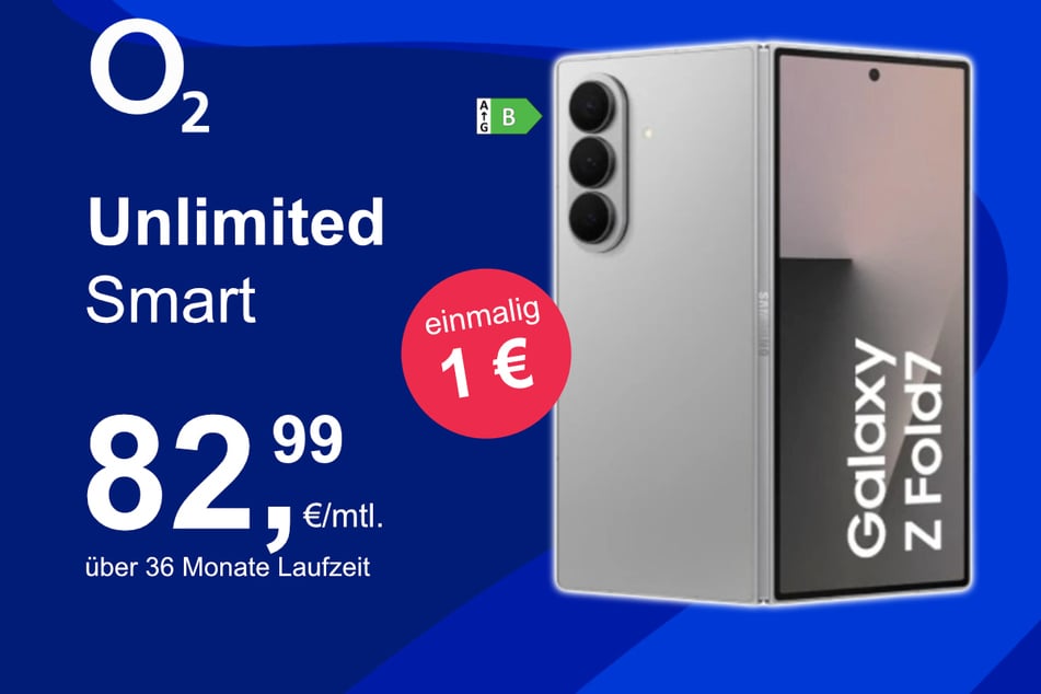 Das Samsung Galaxy Z Fold7 im o2 Mobile Unlimited Smart für einmalig 1 Euro.