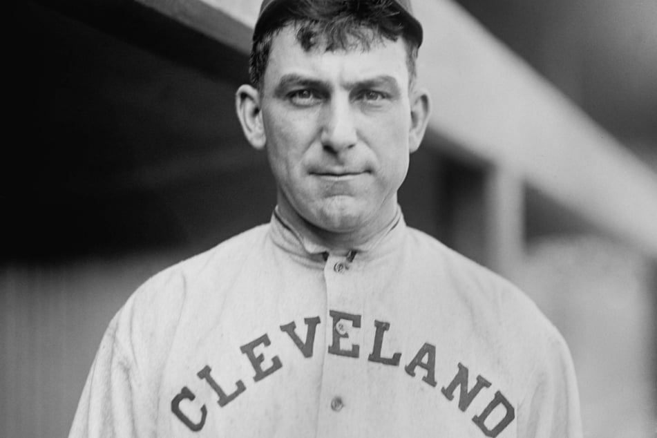 Napoleon "Nap" Lajoie, with the Cleveland Naps, in 1913.