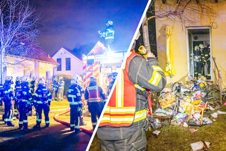 Dresden: Weihnachtsbaum brennt in Pirna: Nachbar (33) rettet Senioren vor den Flammen