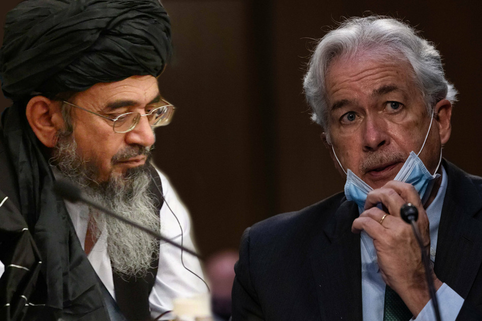 Taliban leader Mullah Abdul Ghani Baradar (l.) and CIA director William Burns are reportedly set to meet.