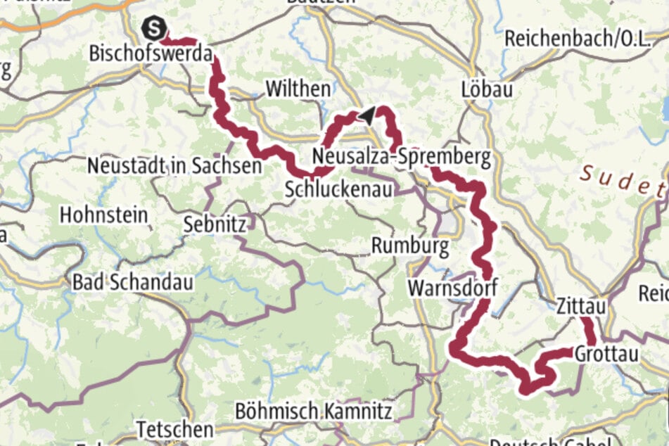 Hier verläuft der Oberlausitzer Bergweg.