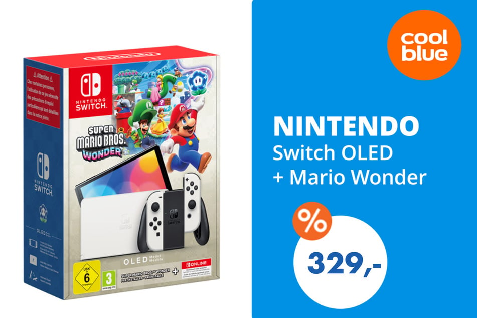 Die Nintendo Switch im Set für 329 Euro.