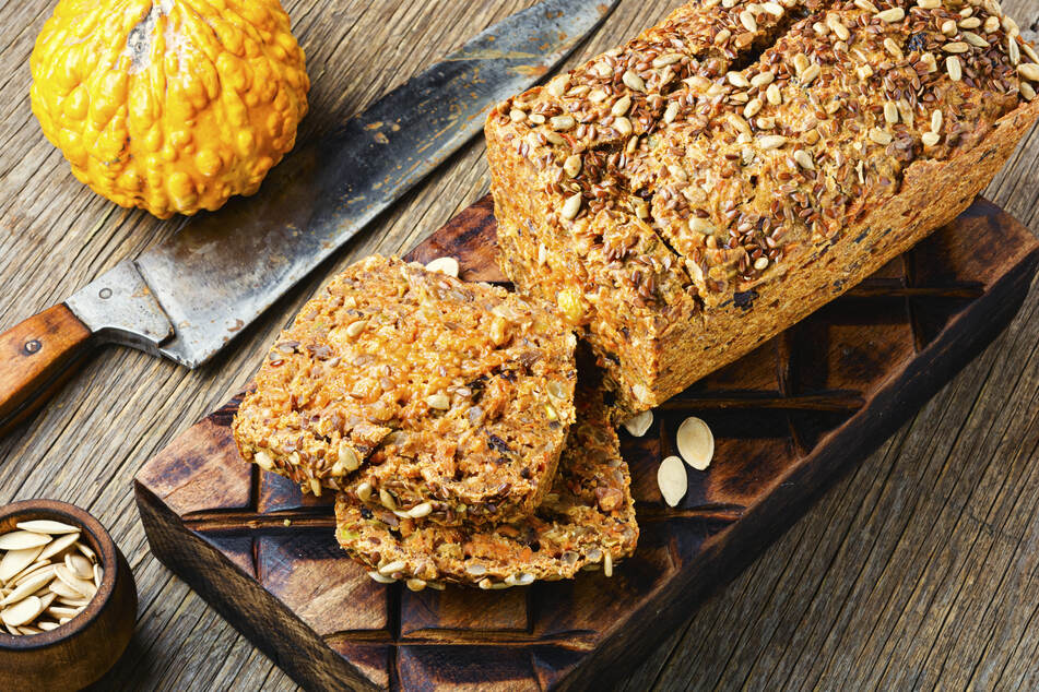 Put all kinds of seeds in your pumpkin bread mix to make help make it gluten-free.
