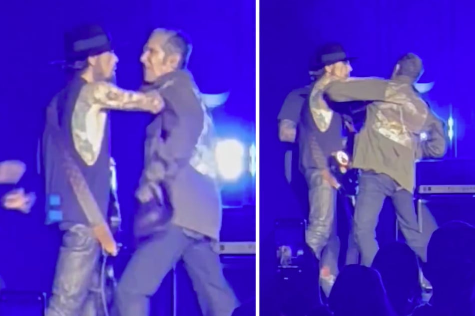 Jane's Addiction concert ends in brawl as rock stars come to blows on stage!