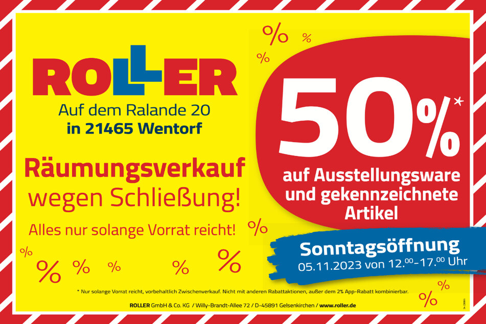 Kommt vorbei und spart massiv beim Möbel-Kauf! Gerne auch am Sonntag (5.11.), denn da ist der Markt von 12 bis 17 Uhr geöffnet.
