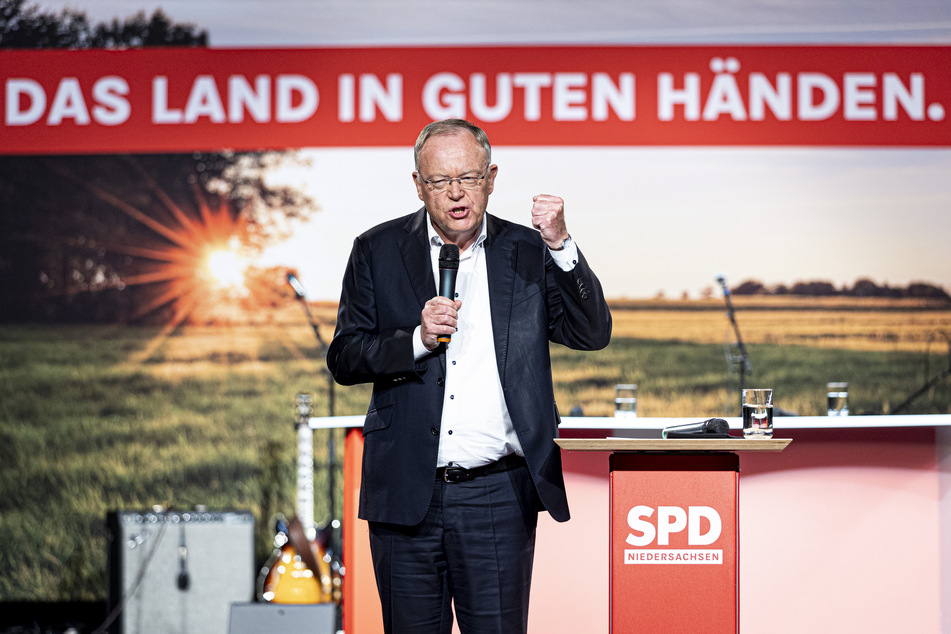 Der Ministerpräsident Stephan Weil (SPD, 63) trat ein weiteres Mal an.