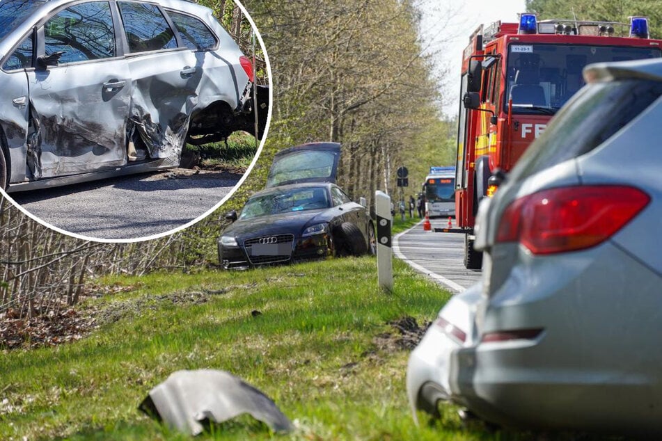 Reifen bei Unfall abgerissen! Opel und Audi krachen zusammen und sorgen für Sperrung