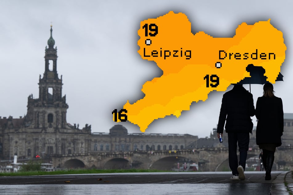 Trübe Wetteraussichten fürs Wochenende: In Sachsen muss der Regenschirm ausgepackt werden