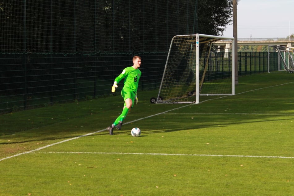 Jannis Maul (17) war in der vergangenen Saison Stammkeeper von Dynamo Dresdens U17 und hütete in dieser Spielzeit dreimal den Kasten der U19.