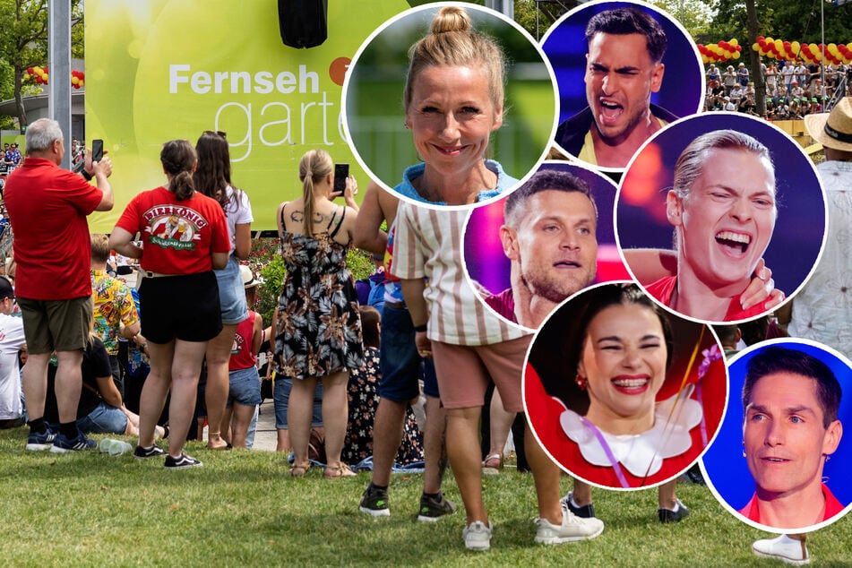 Massig "Let's Dance"-Promis beim "ZDF-Fernsehgarten": Andrea "Kiwi" Kiewel begrüßt unter anderem Timur Ülker, Gabriel Kelly, Christian Polanc, Anastasia Maruster und Michael "Mimi" Kraus (UZS).