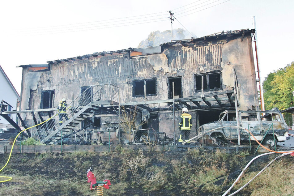 Der Funkenflug führte zum Großbrand.