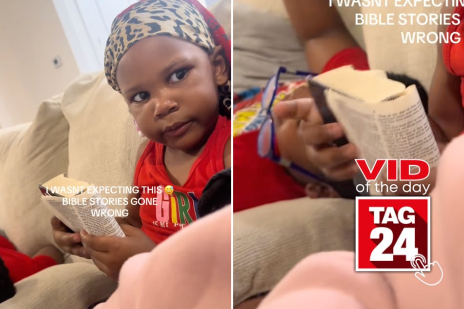 viral videos: Viral Video of the Day for April 4, 2026: Little girl smacks brother after he corrects her Bible story