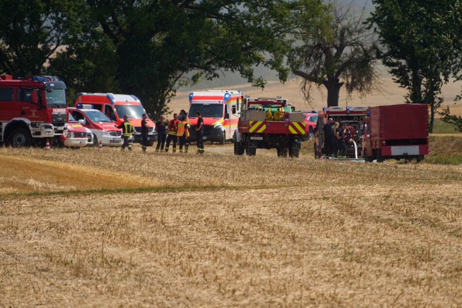 Das Feuer auf dem trockenen Feld war am Donnerstagvormittag ausgebrochen.