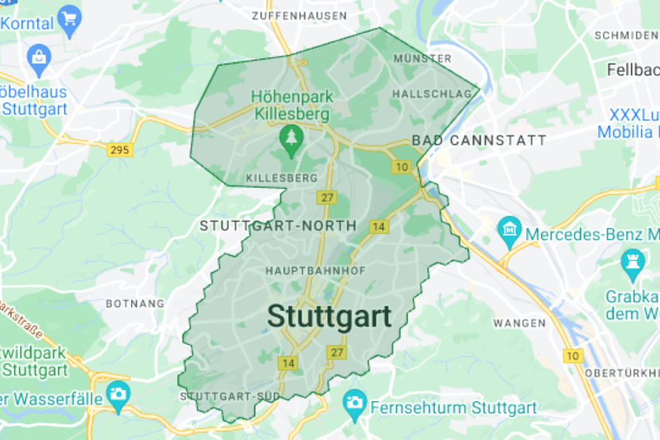 Liefergebiet Stuttgart.