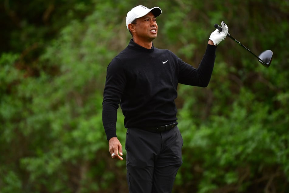 Tiger Woods during the second round of The Genesis Invitational golf tournament on Friday, a day after he made a tampon joke during play with his fellow athlete.
