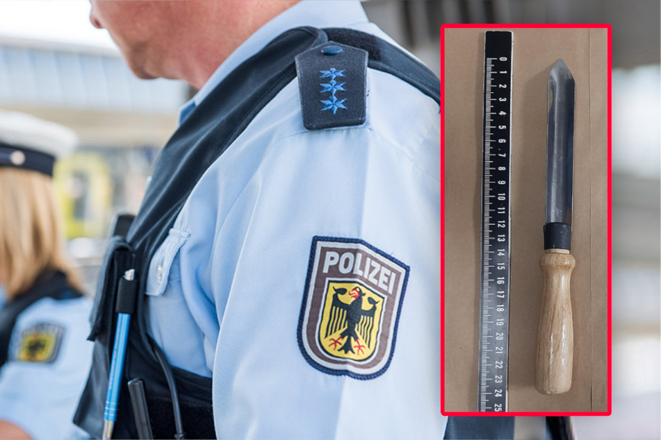 Die Bundespolizei konnte das Drechselmesser als Tatwaffe sicherstellen.