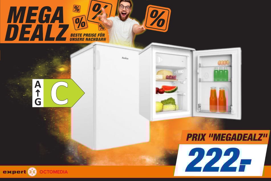 Réfrigérateur Amica au prix de 222 euros.