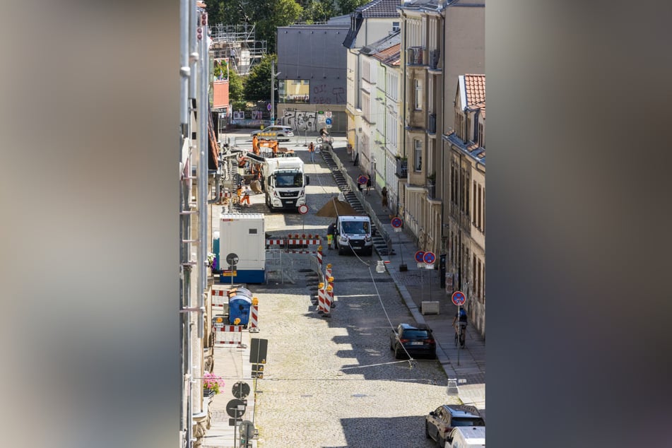 Die komplette Katharinenstraße soll saniert und schon bald Umleitungsstrecke für die Königsbrücker Straße werden.