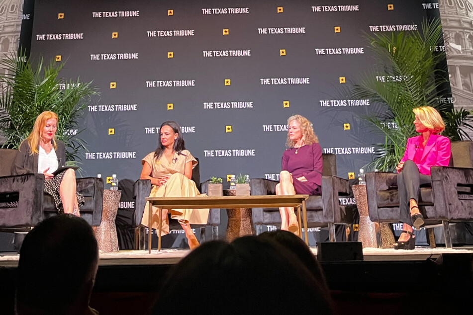 Wendy Davis (r), Donna Howard (center r), and Alexis Johnson (center l) stopped by Texas Tribune Fest in Austin, Texas for a panel discussion on Saturday.