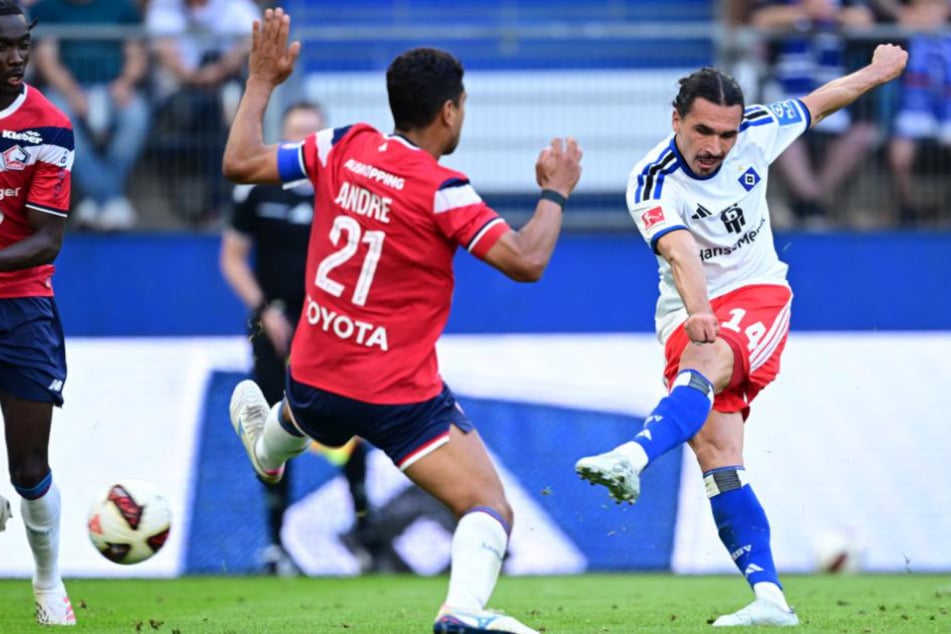 Rayan Philippe (25., r.) traf per direktem Freistoß zum zwischenzeitlichen 1:1 (97.).