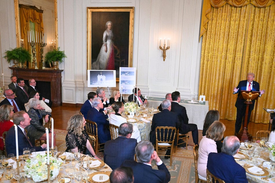 On Wednesday night, President Donald Trump hosted a private dinner for wealthy donors to the construction of a ballroom addition to the White House.