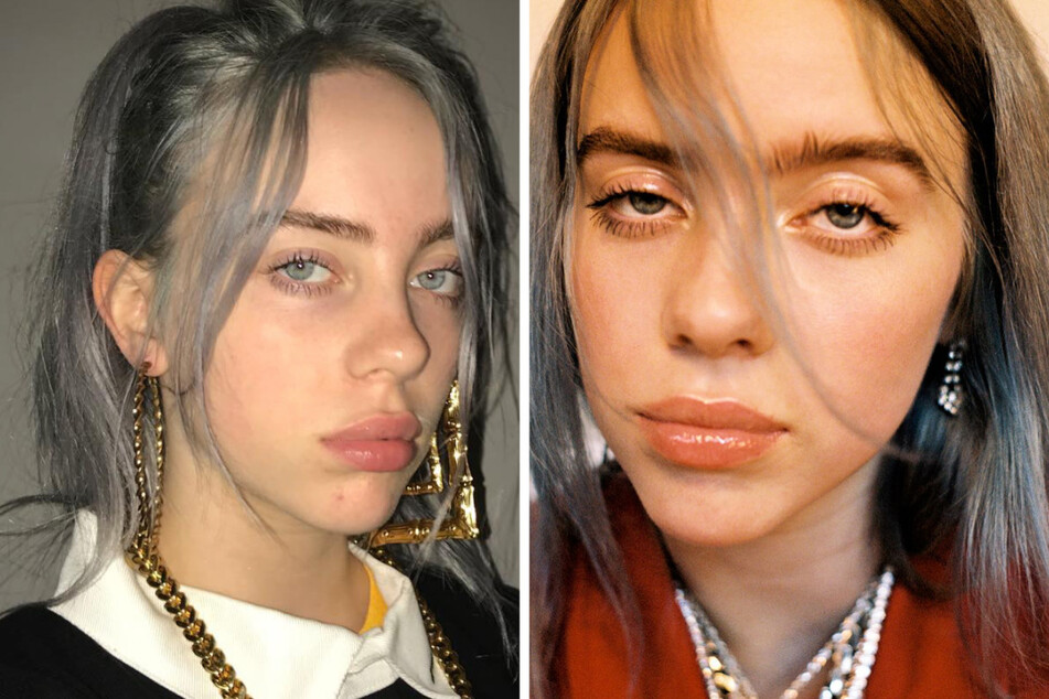 The court granted Billie Eilish's request for a restraining order (collage).