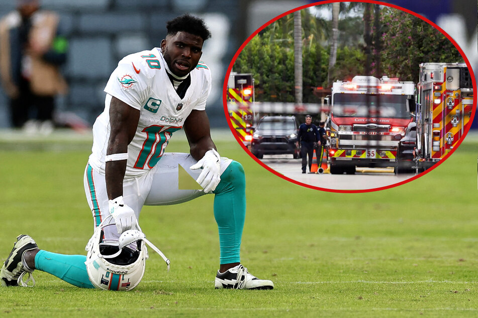 Miami Dolphins star Tyreek Hill rushes home after mansion goes up in flames