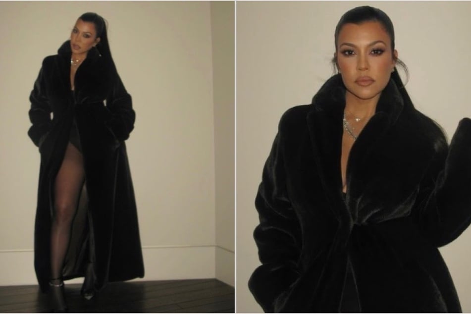Kourtney Kardashian gets real in postpartum style at Kar-Jenner Christmas bash
