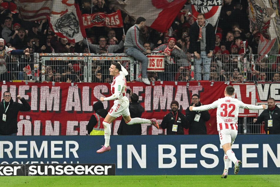 Said El Mala bejubelt seinen späten Ausgleichstreffer für den 1. FC Köln.
